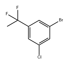 Benzene, 1-bromo-3-chloro-5-(1,1-difluoroethyl)- Struktur