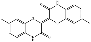 trans-7,7'-dimethyl-(4H,4H')-(2,2')bi[benzo[1,4]thiazinylidene]-3,3'-dione Struktur