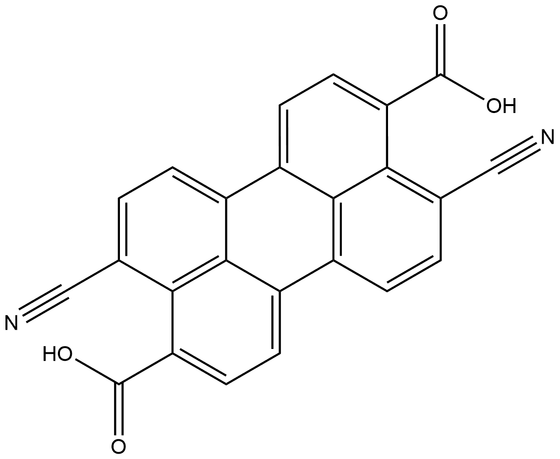 4,10-Dicyano-3,9-perylenedicarboxylic acid Struktur