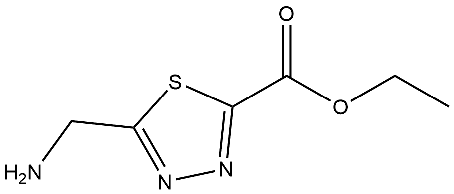 Ethyl 5-(aminomethyl)-1,3,4-thiadiazole-2-carboxylate Struktur