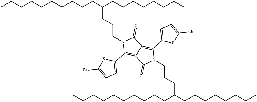 Pyrrolo[3,4-c]pyrrole-1,4-dione, 3,6-bis(5-bromo-2-thienyl)-2,5-dihydro-2,5-bis(4-octyltetradecyl)- Struktur