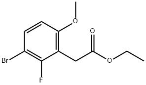 Benzeneacetic acid, 3-bromo-2-fluoro-6-methoxy-, ethyl ester Structure