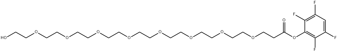 2,3,5,6-Tetrafluorophenyl 3-[(23-hydroxy-3,6,9,12,15,18,21-heptaoxatricos-1-yl)oxy]propanoate Struktur