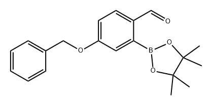Benzaldehyde, 4-(phenylmethoxy)-2-(4,4,5,5-tetramethyl-1,3,2-dioxaborolan-2-yl)- Struktur