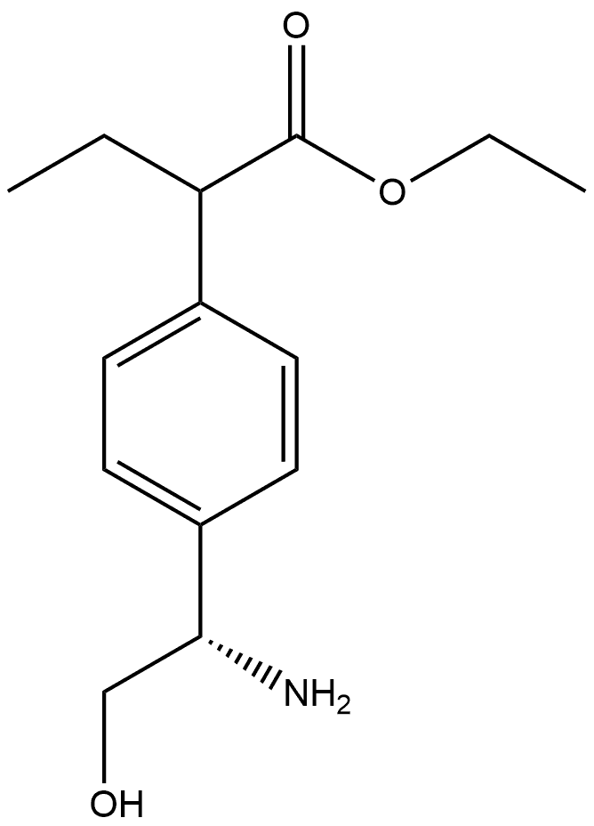 Ethyl 4-[(1S)-1-amino-2-hydroxyethyl]-α-ethylbenzeneacetate Struktur