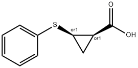 rel-(1R,2R)-2-(Phenylthio)cyclopropanecarboxylic acid Struktur