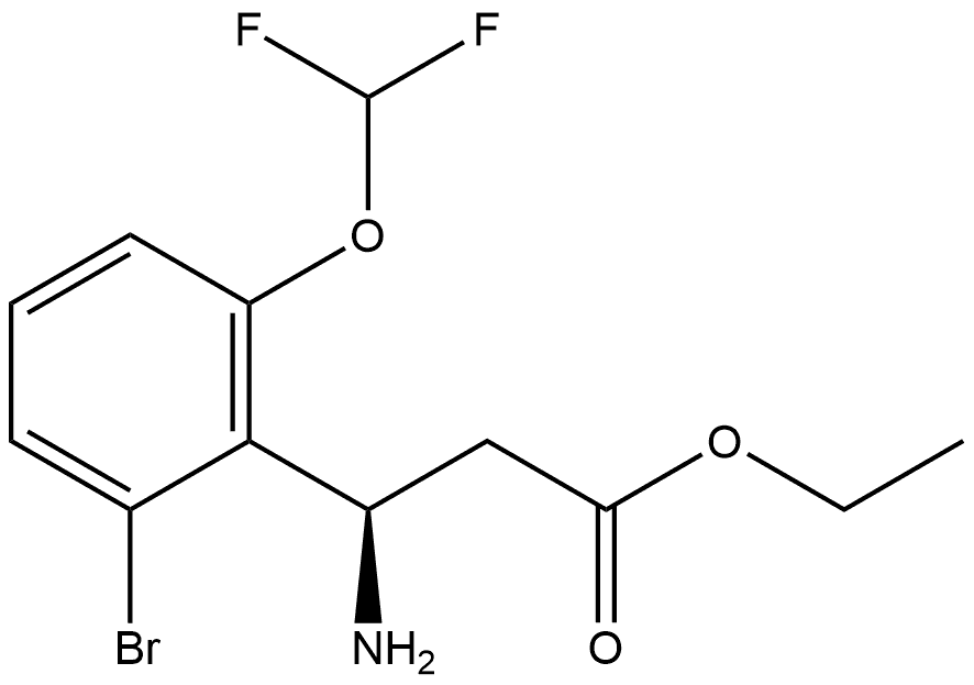 (R)-3-氨基-3-(2-溴-6-(二氟甲氧基)苯基)丙酸乙酯, 2135632-43-6, 結(jié)構(gòu)式