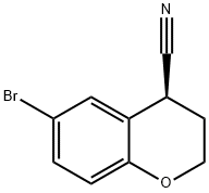 2H-1-Benzopyran-4-carbonitrile, 6-bromo-3,4-dihydro-, (4S)- Struktur