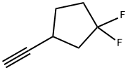 3-ethynyl-1,1-difluorocyclopentane Struktur