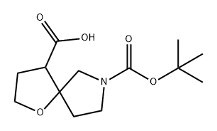 1-Oxa-7-azaspiro[4.4]nonane-4,7-dicarboxylic acid, 7-(1,1-dimethylethyl) ester Struktur