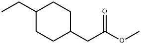 Cyclohexaneacetic acid, 4-ethyl-, methyl ester Struktur