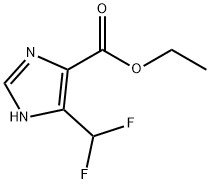 1H-Imidazole-4-carboxylic acid, 5-(difluoromethyl)-, ethyl ester Struktur