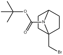 tert-butyl 1-(bromomethyl)-7-azabicyclo[2.2.1]heptane-7-carboxylate Struktur