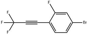 4-Bromo-2-fluoro-1-(3,3,3-trifluoroprop-1-ynyl)benzene Struktur