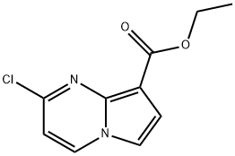 Pyrrolo[1,2-a]pyrimidine-8-carboxylic acid, 2-chloro-, ethyl ester Struktur