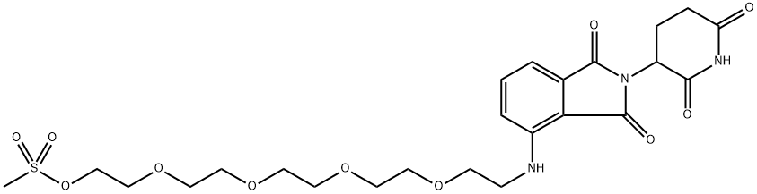 Pomalidomide-NH-PEG5-Ms Struktur