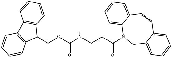 Carbamic acid, N-[3-(dibenz[b,f]azocin-5(6H)-yl)-3-oxopropyl]-, 9H-fluoren-9-ylmethyl ester Struktur