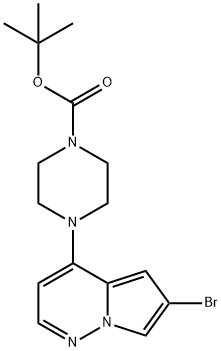 1,1-Dimethylethyl 4-(6-bromopyrrolo[1,2-b]pyridazin-4-yl)-1-piperazinecarboxylate Struktur