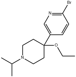 Pyridine, 2-bromo-5-[4-ethoxy-1-(1-methylethyl)-4-piperidinyl]- Struktur