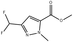 1H-Pyrazole-5-carboxylic acid, 3-(difluoromethyl)-1-methyl-, methyl ester Struktur