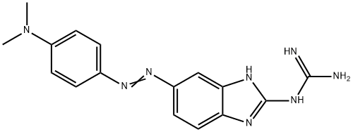 Guanidine, N-[6-[2-[4-(dimethylamino)phenyl]diazenyl]-1H-benzimidazol-2-yl]- Struktur