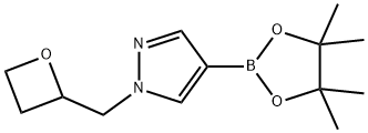 1-[(oxetan-2-yl)methyl]-4-(tetramethyl-1,3,2-dioxaborolan-2-yl)-1H-pyrazole Struktur