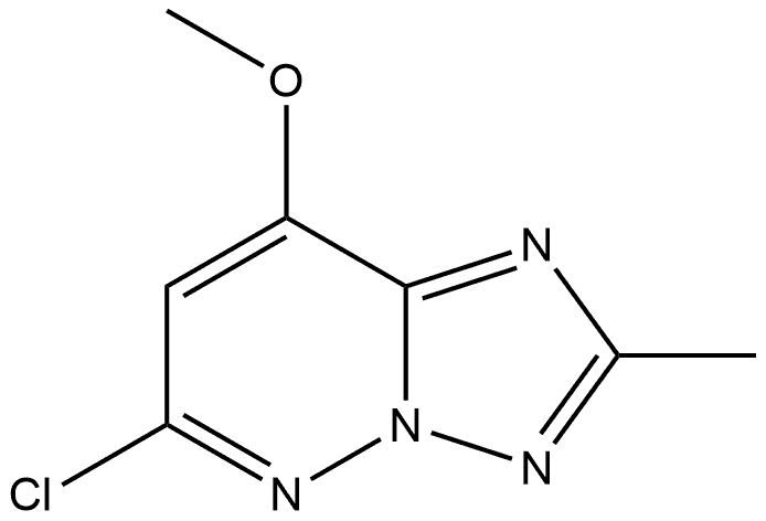 6-chloro-8-methoxy-2-methyl-[1,2,4]triazolo[1,5-b]pyridazine Struktur