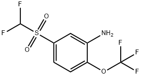 5-[(difluoromethyl)sulphonyl]-2-(trifluoromethoxy)aniline Struktur