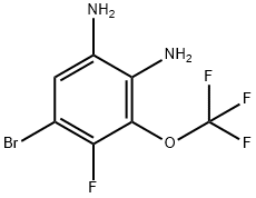 5-Bromo-4-fluoro-3-(trifluoromethoxy)benzene-1,2-diamine Struktur