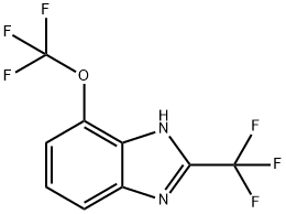 4-(Trifluoromethoxy)-2-(trifluoromethyl)-1H-benzimidazole Struktur