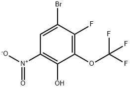 4-Bromo-3-fluoro-2-(trifluoromethoxy)-6-nitrophenol Struktur