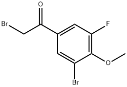 3-Bromo-5-fluoro-4-methoxyphenacyl bromide Struktur