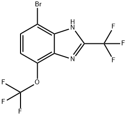 4-Bromo-7-(trifluoromethoxy)-2-(trifluoromethyl)-1H-benzimidazole Struktur