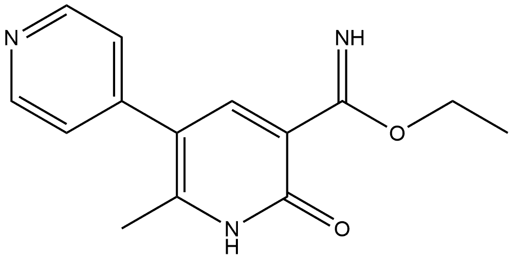 Ethyl 1,6-dihydro-2-methyl-6-oxo[3,4′-bipyridine]-5-carboximidate Struktur