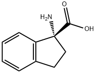 1H-Indene-1-carboxylic acid, 1-amino-2,3-dihydro-, (1R)- Struktur