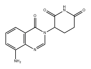 2,6-Piperidinedione, 3-(8-amino-4-oxo-3(4H)-quinazolinyl)- Struktur