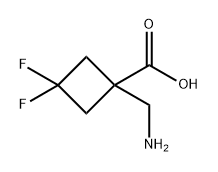 Cyclobutanecarboxylic acid, 1-(aminomethyl)-3,3-difluoro- Struktur