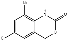 2H-3,1-Benzoxazin-2-one, 8-bromo-6-chloro-1,4-dihydro- Struktur