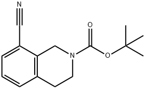 2(1H)-Isoquinolinecarboxylic acid, 8-cyano-3,4-dihydro-, 1,1-dimethylethyl ester Struktur