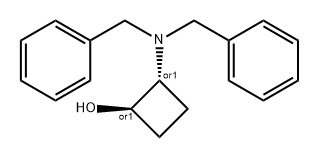 Cyclobutanol, 2-[bis(phenylmethyl)amino]-, (1R,2R)-rel- Struktur