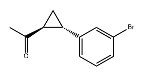 1-((1S,2S)-2-(3-bromophenyl)cyclopropyl)ethanone Struktur