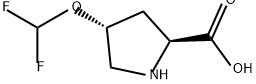 L-Proline, 4-(difluoromethoxy)-, (4R)- Struktur