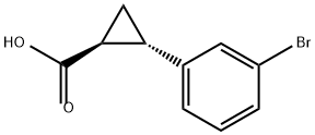 Cyclopropanecarboxylic acid, 2-(3-bromophenyl)-, (1S,2S)- Struktur