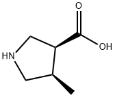 3-Pyrrolidinecarboxylic acid, 4-methyl-, (3S,4R)- Struktur