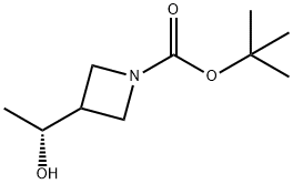 1-Azetidinecarboxylic acid, 3-[(1R)-1-hydroxyethyl]-, 1,1-dimethylethyl ester Struktur