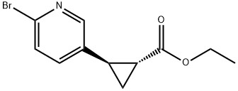 Ethyl (1R,2R)-2-(6-bromo-3-pyridinyl)cyclopropanecarboxylate Struktur