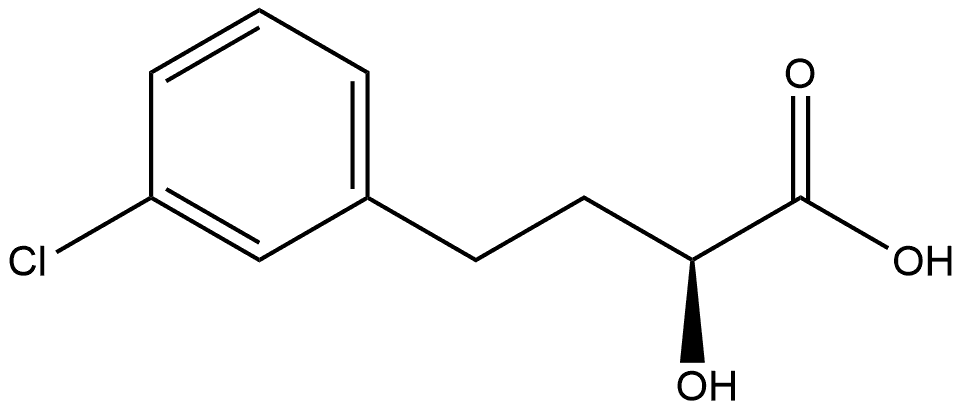 (S)-4-(3-chlorophenyl)-2-hydroxybutanoic acid Struktur