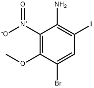 4-Bromo-6-iodo-3-methoxy-2-nitroaniline Struktur