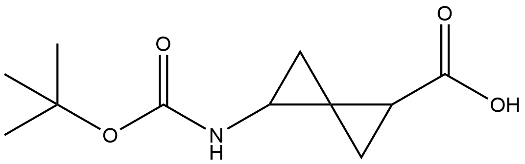 4-[[(1,1-Dimethylethoxy)carbonyl]amino]spiro[2.2]pentane-1-carboxylic acid Struktur