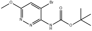 1,1-Dimethylethyl N-(4-bromo-6-methoxy-3-pyridazinyl)carbamate Struktur